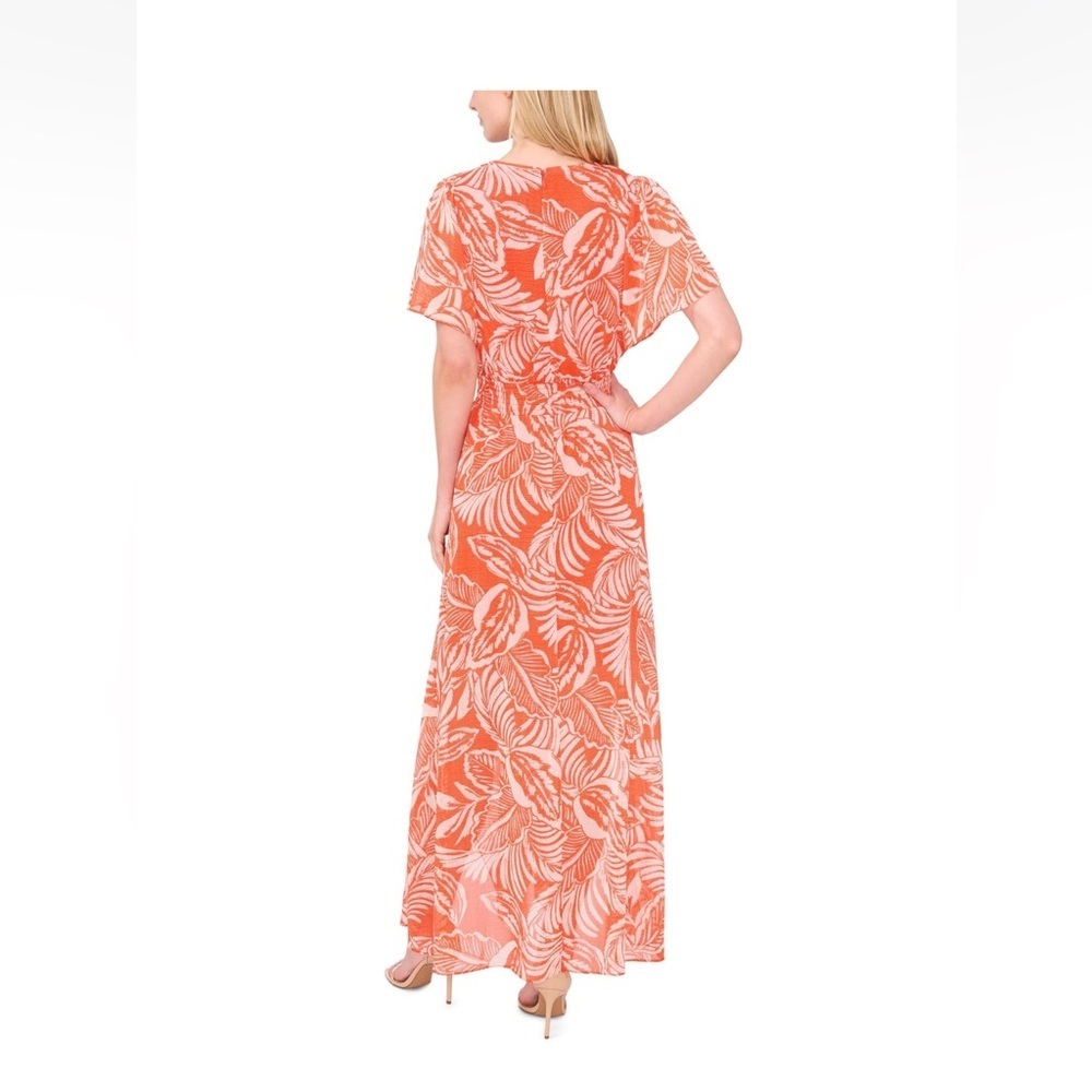 CECE v Neck smocked waist dress size Large, new with tags‎ - Picture 2 of 13